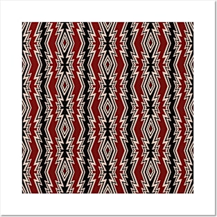 Aztec tribal pattern Rwanda color style Posters and Art